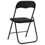 Folding Chair 2 pcs Black 48 x 44 x 78 cm Velvet 42029068