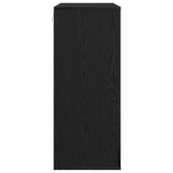 Wall Cabinet Black oak 80 x 33 x 80 cm Engineered wood 862116