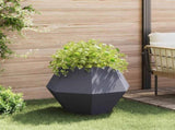 Planter 2 pcs Anthracite 75 x 75 x 60 cm Steel 884043