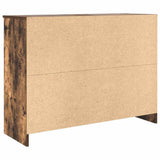 Sideboard with Drawer Smoked Oak 101x35x76 cm Engineered Wood 861566