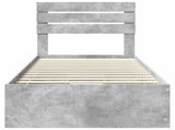 Bed Frame with Drawer Concrete Grey 90 x 190 cm Engineer Wood 3411536