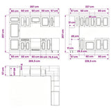 14 Piece Kitchen Cabinet Set "Kalmar" Old Wood Engineered Wood 3314979