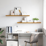 Wall Shelf 2 pcs Beige 120 x 23.5 x 4 cm Engineered Wood 42019999