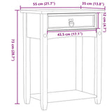 Console Table Corona 55x35x73 cm Solid Wood Pine 4002774
