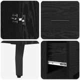 Highboard with Drawer 2 pcs Black Oak Engineered Wood 3416203