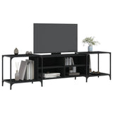 TV Cabinet Black 203x37x50 cm Engineered Wood 837607