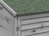 Garden Shed with Roof Grey 59 x 56 x 176 cm Solid Fir Wood 42033462