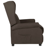 Recliner Chair Dark Brown Fabric 340954
