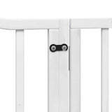 Dog Gate with Door Foldable 12 Panels White 960 cm Poplar Wood 3155620