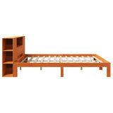 Bookcase Bed without Mattress Wax Brown 180x200 cm Super King Solid Wood Pine 3322532