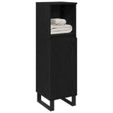 Bathroom Cabinet Black Oak 30 x 30 x 100 cm Engineered Wood 862886