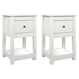 Bedside Cabinets 2 pcs White 40x35x61.5 cm Solid Wood Pine 821732