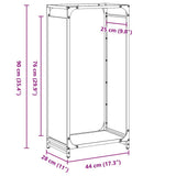 Firewood Rack White 44x28x90 cm Cold-rolled steel 864208