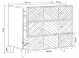 Storage Cabinets Brown 60 x 33.5 x 75 cm Solid Mango Wood 4018919