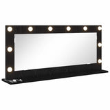 Vanity Mirror Rectangular Black Oak 100 x 45 x 18 cm 868326