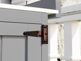 Wooden Garden Shed, Garden Tool Storage Shed Hinged Roof and Shelf, Outdoor Storage Cabinet T3398P325225