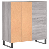 Record Cabinet Grey Sonoma 84.5x38x89 cm Engineered Wood 831786