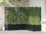 Garden Planter 5 pcs Black 120 x 120 x 143 cm PP 42002843