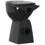 Rimless Toilet 7 cm Extra Height Soft Close Ceramic Black 145780