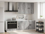 Kitchen Unit PORTO 5 pcs Grey Sonoma Engineered Wood 3438291