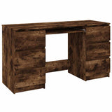 Writing Desk Smoked Oak 140x50x77 cm Engineered Wood 815438