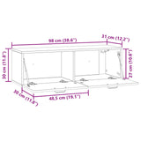 Wall-Mounted TV Cabinet Artisan Oak 98 x 31 x 30 cm 899414