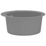 Granite Kitchen Sink Single Basin Round Grey 142957
