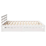 Bed Frame with Drawers without Mattress White 180x200 cm Super King 3302017