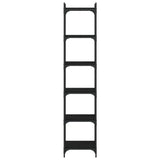 Bookcase 6-Tier Black 40x30x188 cm Engineered Wood 837642