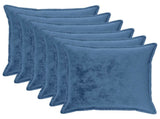 Cushion Cover 6 pcs HOUTEN Light Blue 80 x 80 cm Flannel 921820
