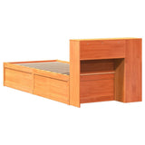 Bed Frame without Mattress Wax Brown 100x200 cm Solid Wood Pine 3323433