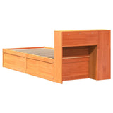 Bed Frame without Mattress Wax Brown 100x200 cm Solid Wood Pine 3323433