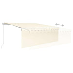 Manual Retractable Awning with Blind&LED 4x3m Cream 3069302
