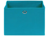 Storage Box Set of 10 Baby Blue Non-Woven Fabric 325233