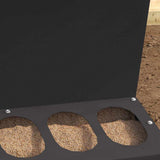 Chicken Feeder Black 30 x 30 x 39 cm Cold-Rolled Steel 874681