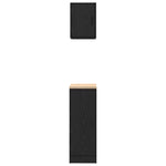 ZNTS Garage Cabinets 2 pcs Black Engineered Wood 3328288