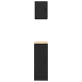 ZNTS Garage Cabinets 2 pcs Black Engineered Wood 3328288