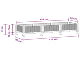 Garden Planter with Wheels White 120 x 40 x 33 cm PP 3423045