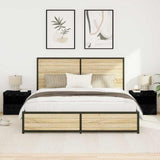 Bedside Cabinet 2 pcs Black Oak 50 x 40 x 45 cm Engineered Wood 862185
