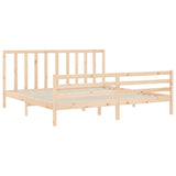 Bed Frame without Mattress 200x200 cm Solid Wood Pine 3193811