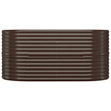 Garden Raised Bed Galvanised Steel 152x80x68 cm Brown 318950