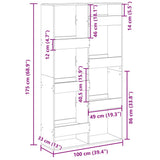Bookcase Sonoma Oak 100x33x175 cm Engineered Wood 3309404