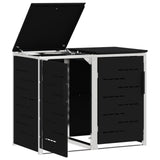 Wheelie Bin Storage Black 138 x 77.5 x 112.5 cm Stainless Steel 3422237