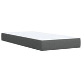 Box Spring Bed with Mattress Dark Grey 90x200 cm Fabric 3285786