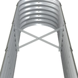 Garden Raised Bed Galvanised Steel 260x40x36 cm Grey 318879