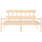 Senior Bed without Mattress 200x200 cm Solid Wood 3195436