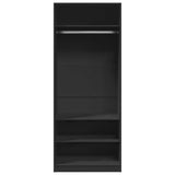 Wardrobe Black 80x50x200 cm Engineered Wood 3307694