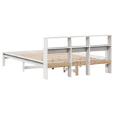 Bed Frame without Mattress White 135x190 cm Double Solid Wood Pine 3309744