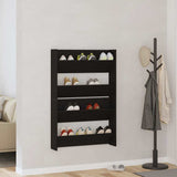 Shoe Cabinet 2 pcs Black Oak 83 x 18 x 60 cm Engineered Wood 875027