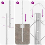 Fence and Post Silver 1 x 10 m Steel 3336296